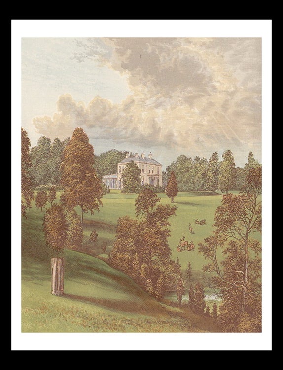 Item #100181 Ashcombe Park, near Leek, Staffordshire. The House of the Sneyd family. An Antique...