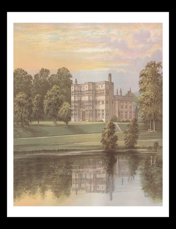 Item #100186 Astley Hall, near Chorley, Lancashire. The House of the Parker family. An Antique...
