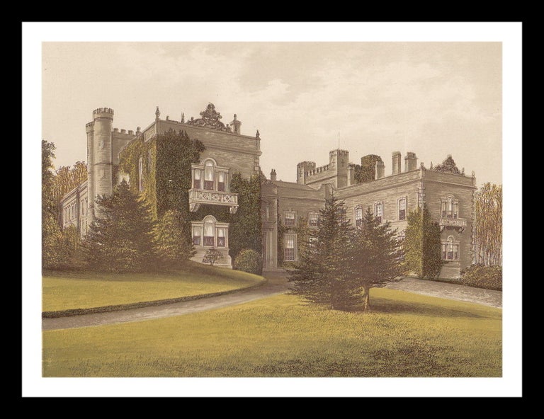 Item #100196 Aske Hall, near Richmond, Yorkshire. The House of the Earls of Zetland. An Antique...