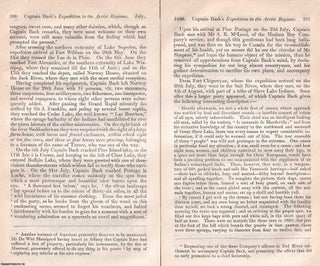 Item #105037 Captain Back's expedition to the Arctic regions. An uncommon original article from...