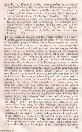 Pilgrimages to Mekka [Mecca] and Medina. An uncommon original review. THE HAJJ TO MECCA 1829.