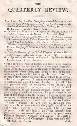 Item #128049 French and English peerage : The House of Peers of England and France. An original...