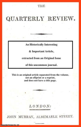 Item #129464 Hon. Hugh Elliot. An uncommon original article from The Quarterly Review, 1868....