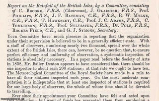 Item #150703 1871. The Rainfall in The British Isles. An uncommon original article from The...