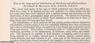 Item #150751 The Geographical Distribution of Petroleum and allied products. An uncommon original...