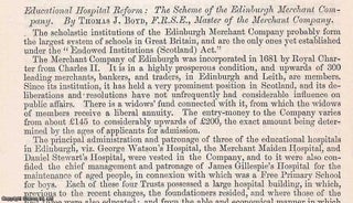 Item #150756 Educational Hospital Reform : The Scheme of The Edinburgh Merchant Company. An...