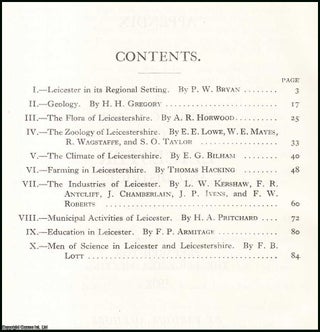 A Scientific Survey of Leicester & District. An uncommon original. Ph D. P W. Bryan, B. Sc, Econ.