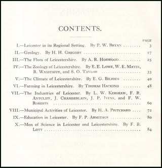 A Scientific Survey of Leicester & District. An uncommon original article from the Report of the British Association for the Advancement of Science, 1933.