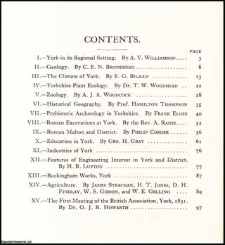 A Scientific Survey of York & District. An uncommon original. M. A. A V. Williamson, others.
