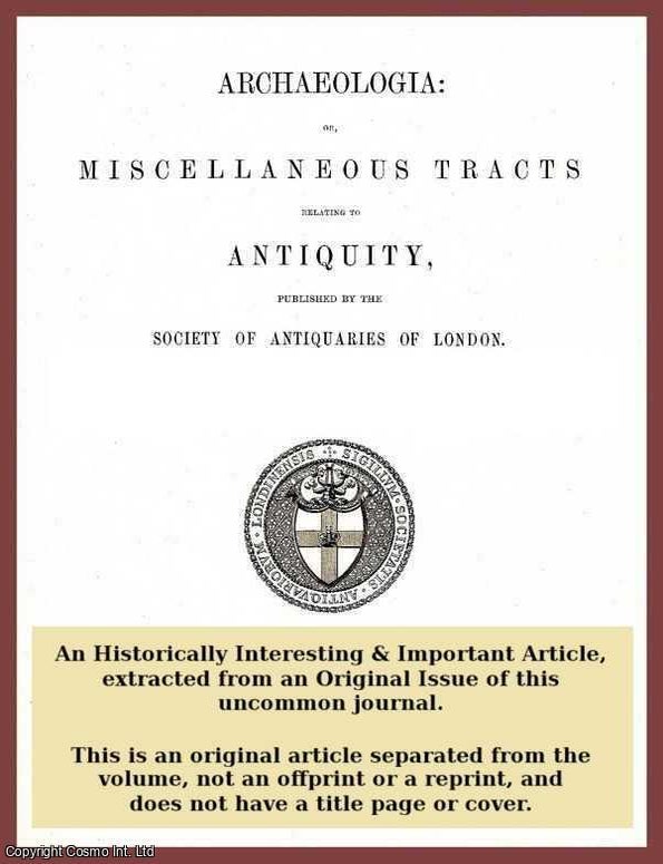 Item #156956 A Roman Altar inscribed to Belatucader, illustrated by Mr. Gough. An article printed...