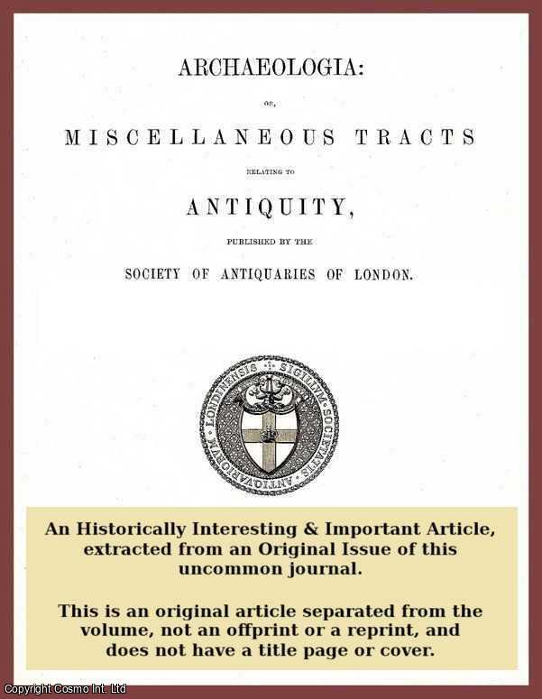 Item #156956 A Roman Altar inscribed to Belatucader, illustrated by Mr. Gough. An article printed...