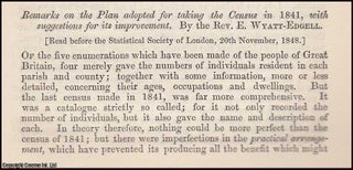 Item #163181 Remarks on the Plan adopted for taking the Census in 1841, with suggestions for its...