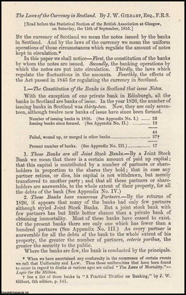 Item #163256 The Laws of the Currency in Scotland. A rare original article from the Journal of...