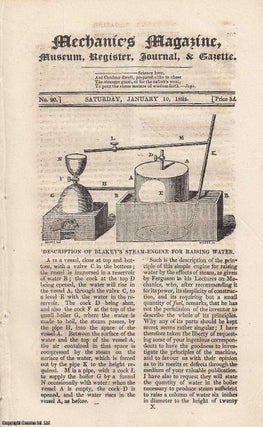 Item #184500 A Description of Blakey's Steam-Engine for Raising Water, Professor Leslie's Process...