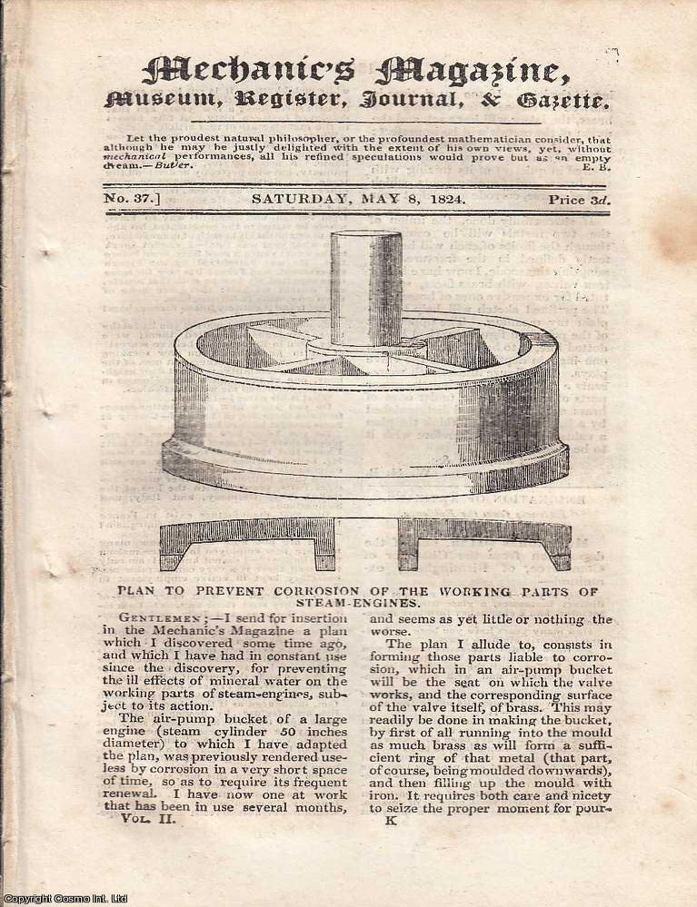 Plan to prevent corrosion of the working parts of steam Engines; The ...