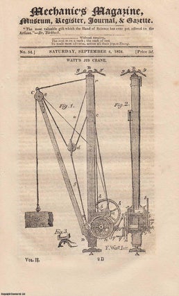 Item #184534 Mechanics Magazine, Museum, Register, Journal and Gazette. Issue No.54. FEATURING:...