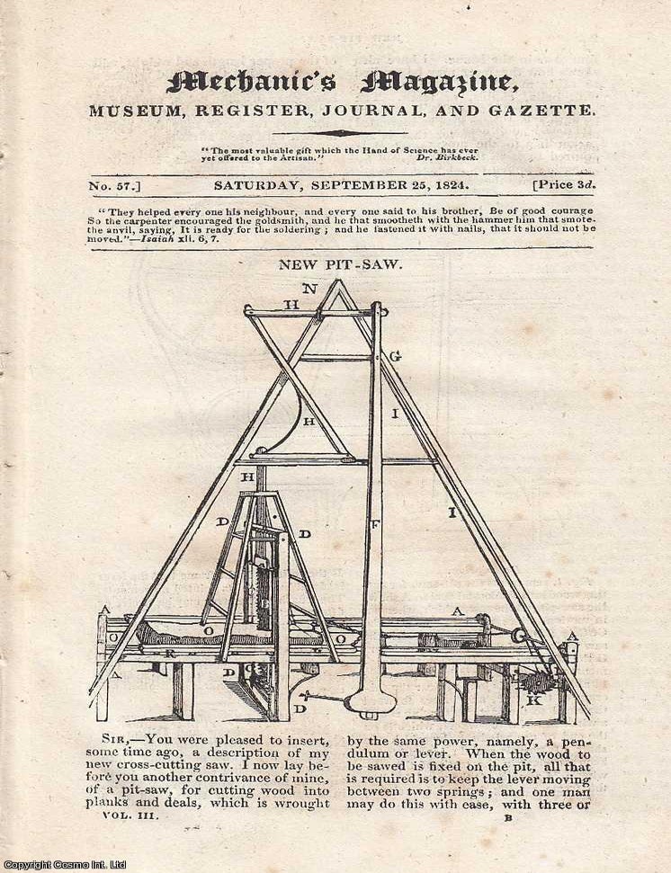 Item #184537 New Pit-Saw; Ideal of an Air Engine; The Art of Turning; Cheap Process for Making...
