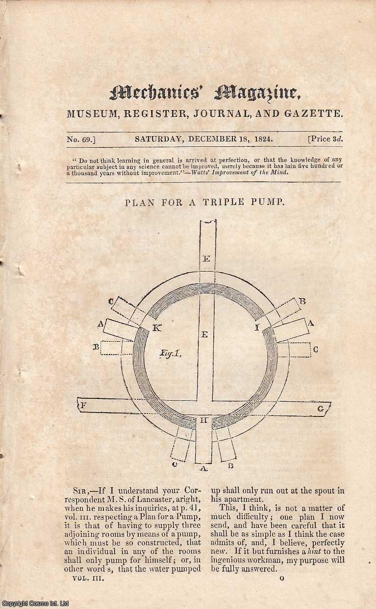 Plan for a Triple Pump; Steam Navigation; Tunnelling; Art of Weaving. A ...