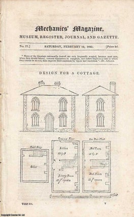 Item #184556 Design for a Cottage; Improvement in Stage-Coaches; Self-Regulating Pendulum; New...