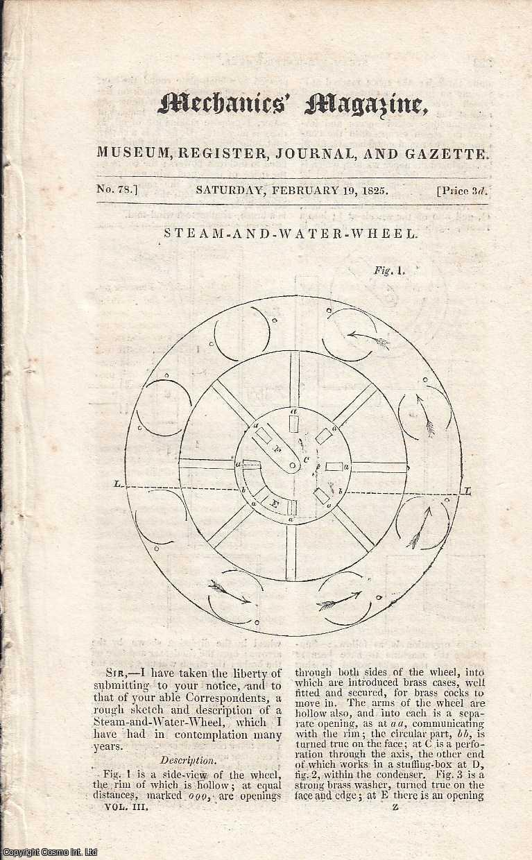 Steam and Water Wheel; Chlorine; a Modification of Dr. Brewster's ...