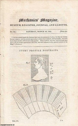 Item #184561 Ivory Profile Portraits; Pressure of the Ocean; Square and Cube Roots; Mr. Jenning's...