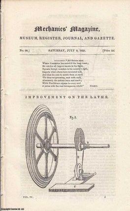 Item #185589 Improvement on the Lathe; The New Diving Apparatus. Prize Chronometers; Construction...
