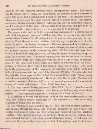 On some remarkable Sepulchral objects from Italy, Styria, and Mecklenburgh. An article printed in 1855, written by John M. Kemble : 21 pages + 2 plates.