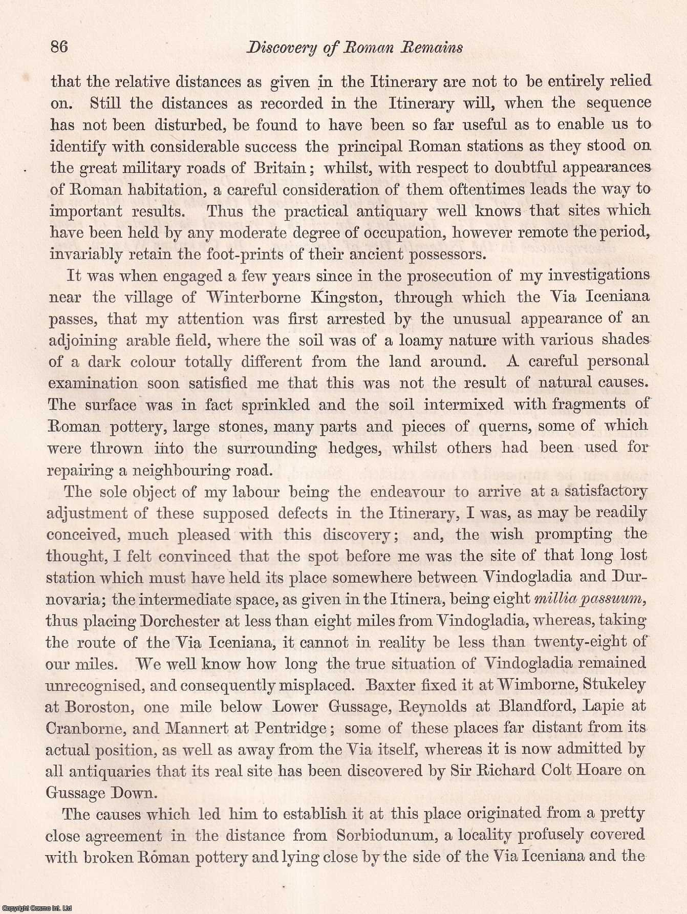 On the Discovery of Roman Remains on Kingston Down, near Bere Regis ...