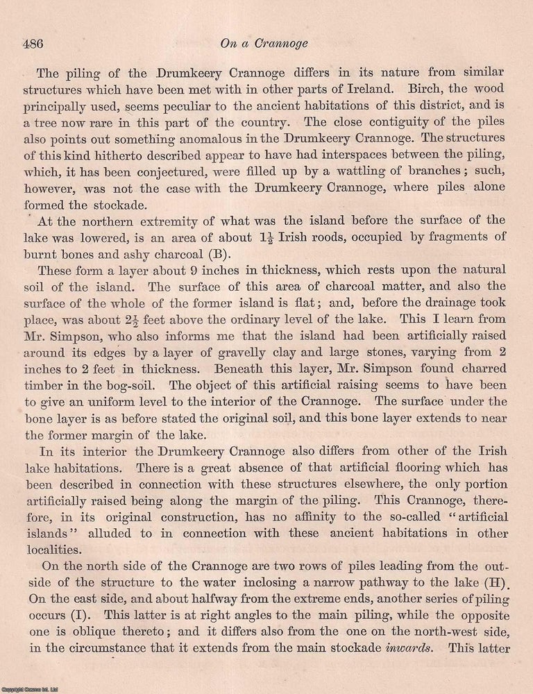 Item #198094 On a Crannoge found in Drumkeery Lough, near Bailieborough, co. Cavan, Ireland. An...