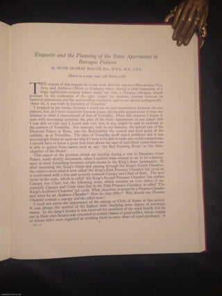 Item #198975 Etiquette and the Planning of the State Apartments in Baroque Palaces. An original...