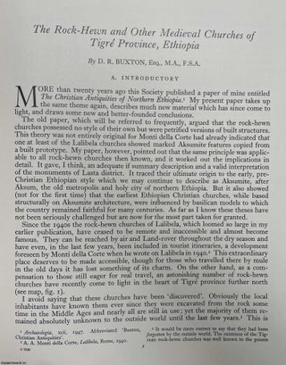 Item #198985 The Rock-Hewn and Other Medieval Churches of Tigre Province, Ethiopia. An original...