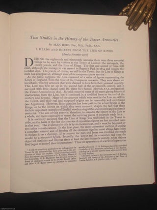 Item #198999 Two Studies in the History of the Tower Armouries. I. Heads and Horses from the Line...