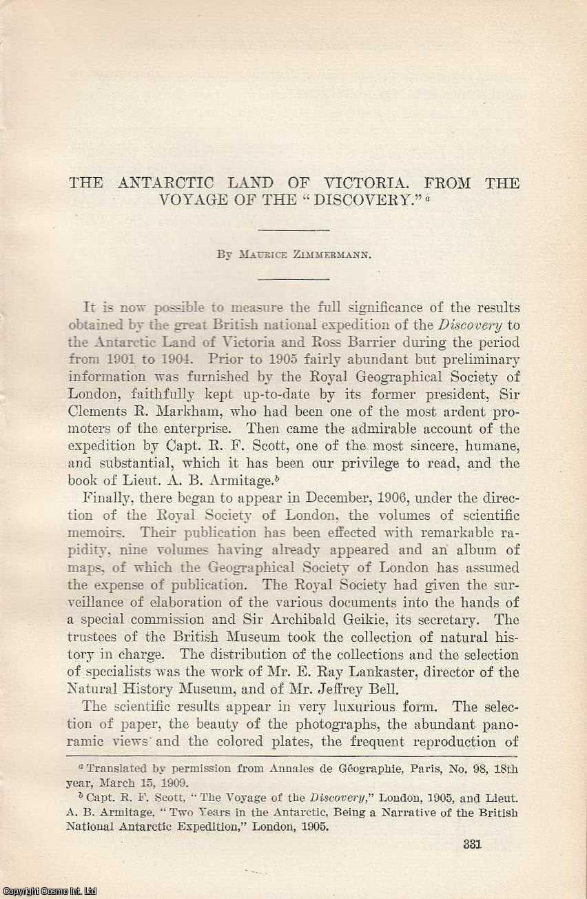 Antarctic Land of Victoria From The Voyage of The Discovery. Written by ...