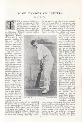 Item #215334 A.C. Maclaren ; C.B. Fry ; J. Briggs ; P.F. Warner & more : Some Famous Cricketers....