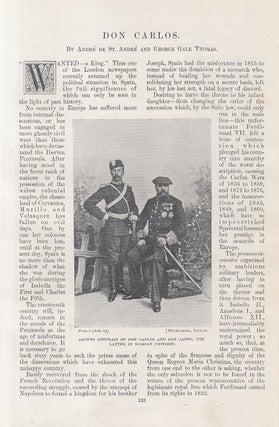 Item #215343 King Don Carlos. An original article from the Windsor Magazine, 1898. Andre de St....