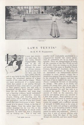 Item #215344 Lawn Tennis Chamiponship held at The All England Club. An original article from the...
