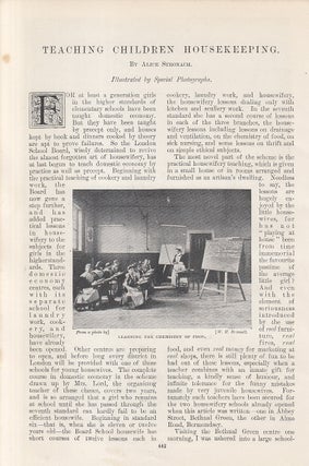 Item #215358 Teaching Children Housekeeping. An original article from the Windsor Magazine, 1898....