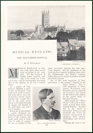 Item #215361 Musical England: The Gloucester Festival. An original article from the Windsor...