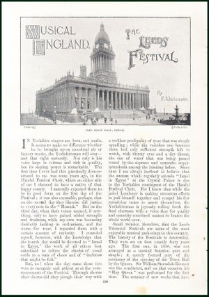 Item #215367 Musical England: The Leeds Festival. An original article from the Windsor Magazine,...