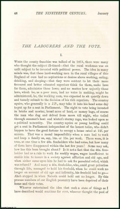 Item #216540 The Labourers and The Vote. A Complete 2 part uncommon original article from the...