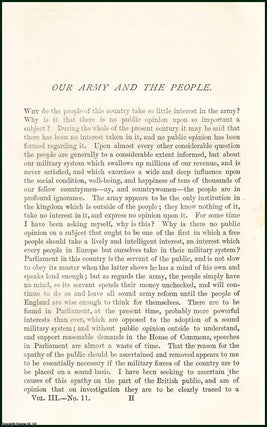 Item #216542 Our Army and The People (Part I). An uncommon original article from the Nineteenth...