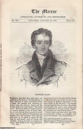 Item #226452 Charles Lamb. FEATURED in The Mirror of Literature, Amusement, and Instruction....