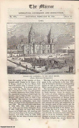Item #226457 Lima (Palace and Cathedral, in The Great Square). A complete rare weekly issue of...