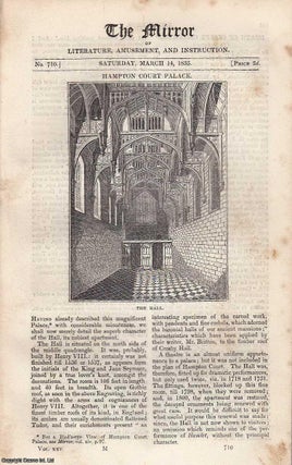 Item #226459 Hampton Court Palace. A complete rare weekly issue of the Mirror of Literature,...