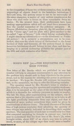 Item #227515 Ross's New 1/12th. - The Requisites for High Powers. An original uncommon article...