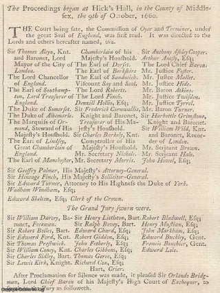 Charles I : The Trials of Twenty Nine Regicides for High Treason (1660). Printed in 1776.