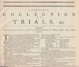 Item #231871 POPISH PLOT - TITUS OATES. The Trial of Titus Oates, DD., at the King's Bench for...