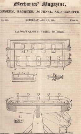 Item #233467 Farrow's Glass Silvering Machine; Saxton's Differential Pulley, and its Application...