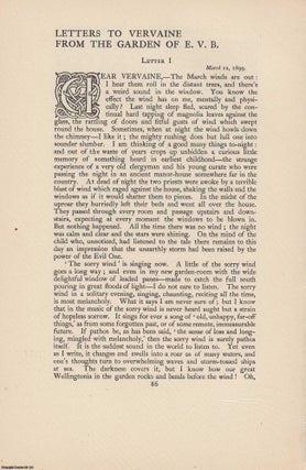 Item #234861 Letters to Vervaine. From the Garden of E.V.B. A rare original article from the...