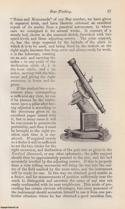 Item #237300 Star Finding. An original uncommon article from the Intellectual Observer, 1863....